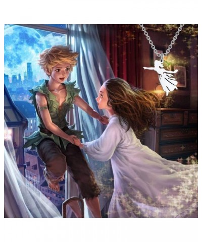 Princess Wendy Pendant Necklace Fairy Tale Quote Silhouette Jewelry Wendy Necklace $7.79 Necklaces