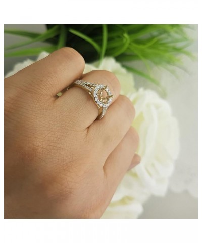 0.45 Carat (ctw) Round White Diamond Split Shank Semi Mount Engagement Ring for Her in 14K Gold 9.5 Yellow Gold $244.75 Rings