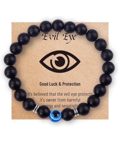 Evil Eye Bracelet for Men Hematite Evil Eye Charm Bracelet Protection Bracelet Good Luck Bracelet Birthday Evil Eye Jewelry B...