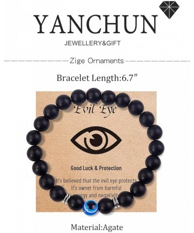 Evil Eye Bracelet for Men Hematite Evil Eye Charm Bracelet Protection Bracelet Good Luck Bracelet Birthday Evil Eye Jewelry B...