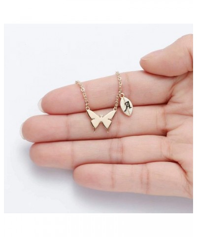 Butterfly Necklace for Women Girls, 14K Real Gold Plated Dainty ButterflyPendant Necklace Initial Necklaces Cute Minimalist B...