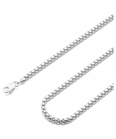 925 Sterling Silver Box Chain Lobster Clasp 2/3/4/5mm Necklace for Women Mens Box Chain Silver/ 18K Gold Necklace Chain Diamo...