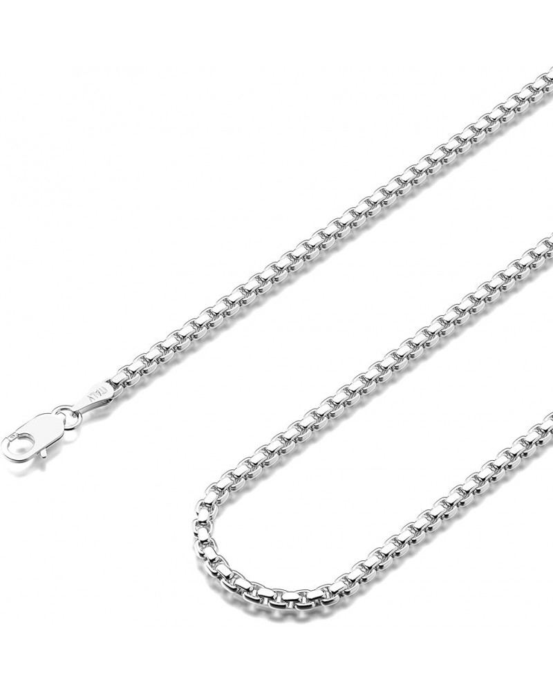 925 Sterling Silver Box Chain Lobster Clasp 2/3/4/5mm Necklace for Women Mens Box Chain Silver/ 18K Gold Necklace Chain Diamo...