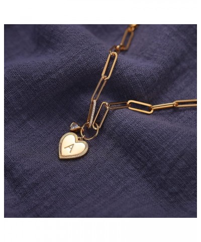 Gold Charm Initial Bracelets for Women, 14K Gold Plated Dainty Heart Bracelet for Women Teen Girls, Best Friend Sister Paperc...