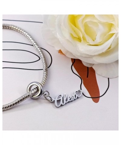 Name Heart Charm Personalized for Pandora European Bracelet Necklace Women Girl Gift Ashley-Sivler $7.64 Bracelets