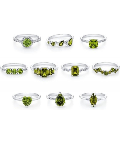 Birthstone Candle with Ring Inside - Peridot August, Size 7 | Rhodium Plated Ring with 11oz Prize Candle | Surprise Candles w...