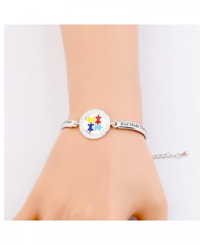 Autism Mom Jewelry Some of The Strongest Women Autistic Gift Autism Awareness Bracelet Proud Autism Mom Gift God Found-silver...