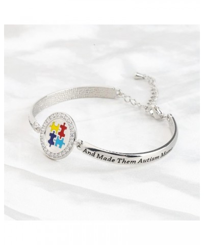 Autism Mom Jewelry Some of The Strongest Women Autistic Gift Autism Awareness Bracelet Proud Autism Mom Gift God Found-silver...