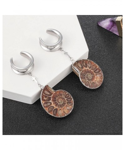 2PCS Rattlesnake Design Opening Ear Tunnels Plugs Saddle Gauges Earrings - Women & Men's 316L Stainless Steel Ear Plug Gauges...