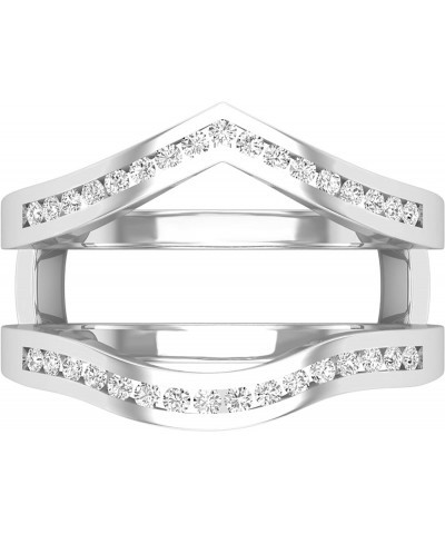 Ladies Anniversary Wedding Band Enhancer Guard Double Ring, Available in Various Round Diamonds, Gemstones & Metal in 10K/14K...