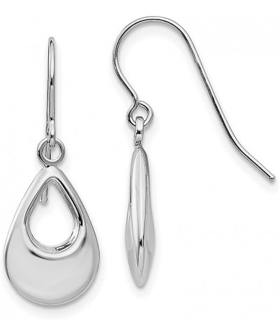 14K White Gold Teardrop Drop Dangle Earrings 14K White Gold - 24mm - 0.94 inch $74.68 Earrings