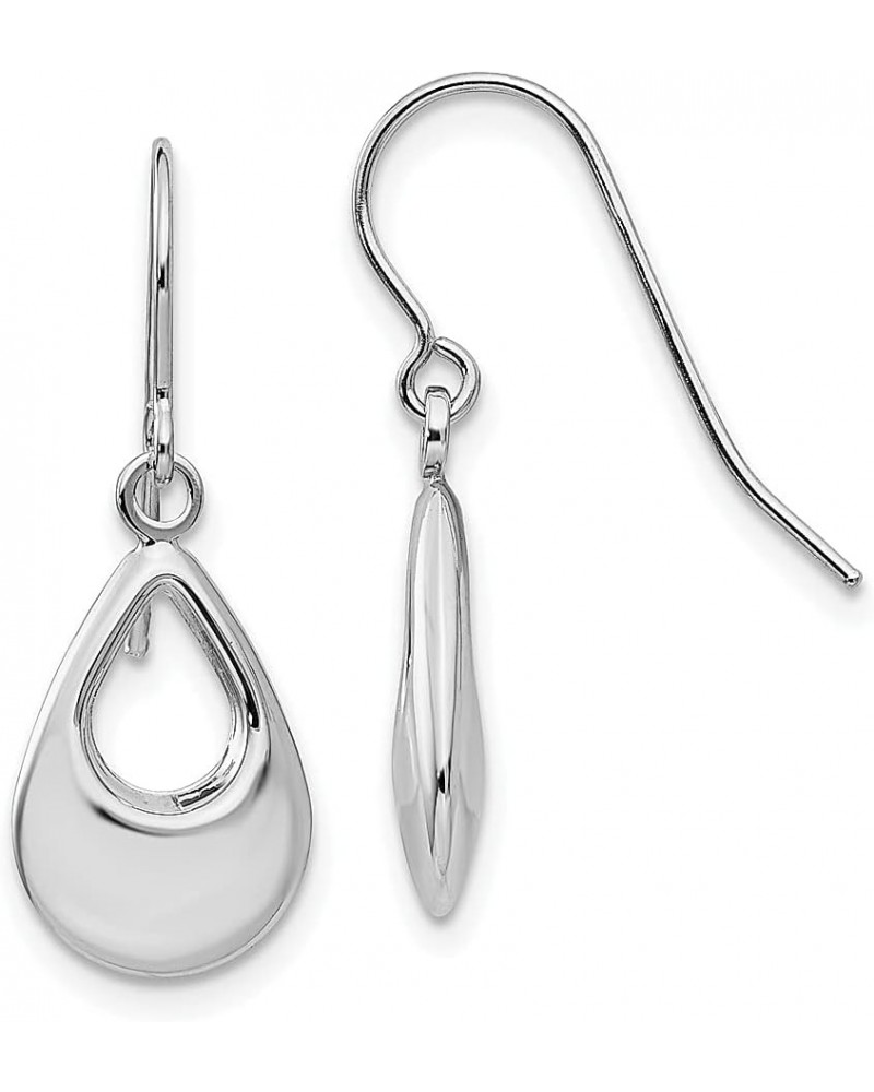 14K White Gold Teardrop Drop Dangle Earrings 14K White Gold - 24mm - 0.94 inch $74.68 Earrings