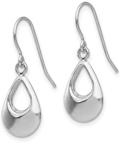 14K White Gold Teardrop Drop Dangle Earrings 14K White Gold - 24mm - 0.94 inch $74.68 Earrings