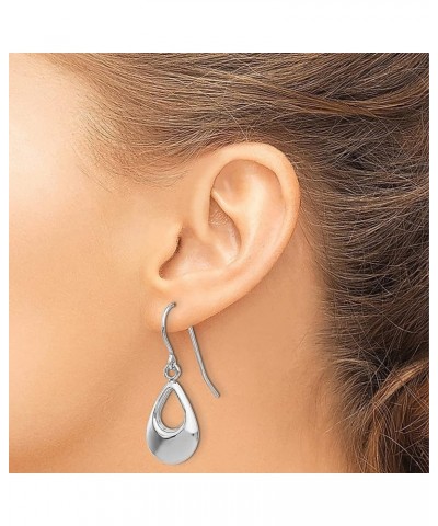 14K White Gold Teardrop Drop Dangle Earrings 14K White Gold - 24mm - 0.94 inch $74.68 Earrings