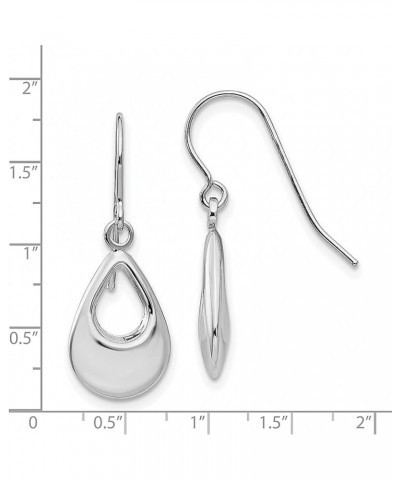 14K White Gold Teardrop Drop Dangle Earrings 14K White Gold - 24mm - 0.94 inch $74.68 Earrings