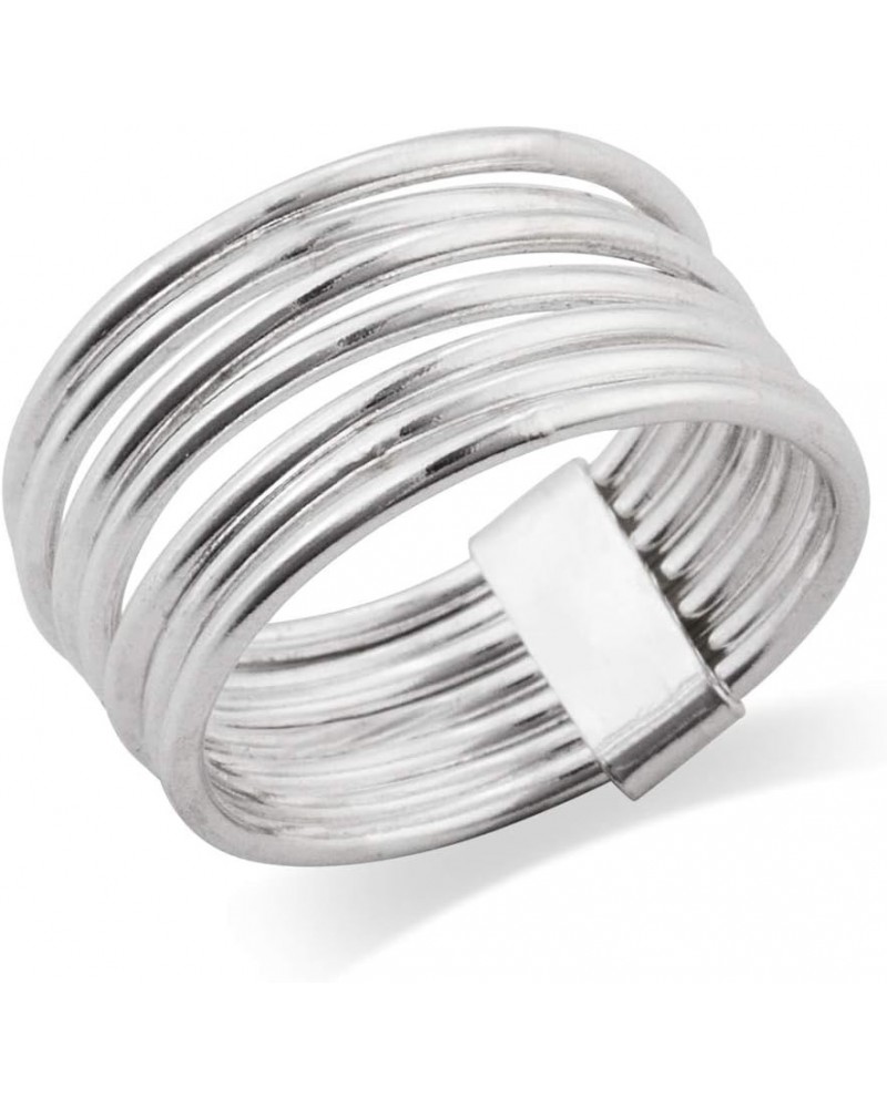 Mimi 925 Sterling Silver 7 Day 7 Band Stacked Stacking Band Ring $14.39 Rings