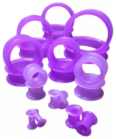 PAIR of Purple Soft Silicone Ear Tunnels Plugs - up to size 50mm! 15/16" (24mm) $10.70 Body Jewelry