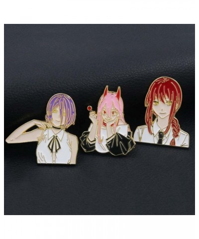 Chain saw Brooch Anime Denji Cosplay Chainsaw Dog Enamel Multicolor Pins Men Women Jewerly makima $8.99 Brooches & Pins