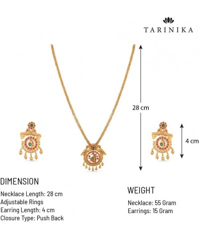 Antique Gold Plated Bani Pendants with Peacock Design - Pendant Necklace for Women | Perfect for Ethnic Occasions | Tradition...