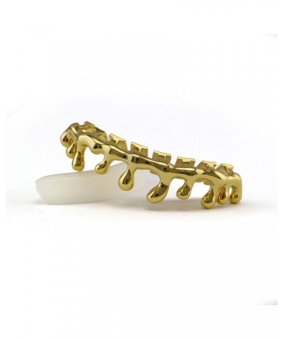 18k Gold Teardrop Bottom Grillz 6 Teeth Lower Teeth Drip Cap Grillz Gold $8.54 Body Jewelry