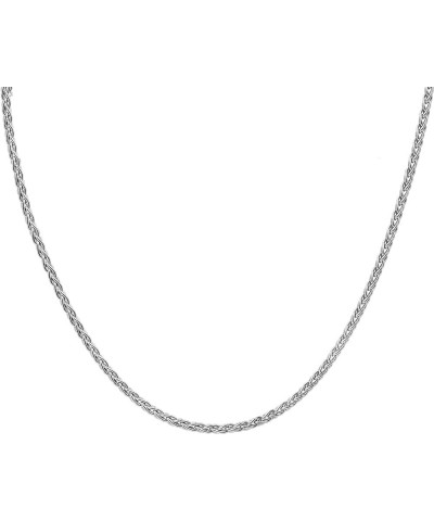 Sterling Silver Chain Necklace for Women Wheat 1.2mm Tarnish Resistant Responsibly Sourced - Non-Migrating Clasp Design - Ste...