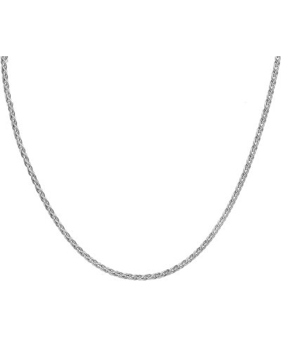 Sterling Silver Chain Necklace for Women Wheat 1.2mm Tarnish Resistant Responsibly Sourced - Non-Migrating Clasp Design - Ste...