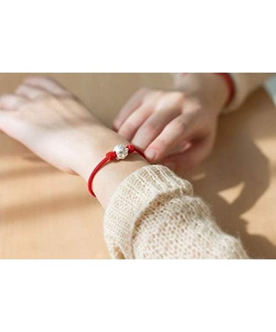 Red String Lucky Pig S925 Sterling Silver Bracelet Silver Pig $13.49 Bracelets