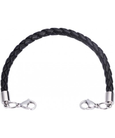 Stainless Steel Interchangeable Chain for Medical Alert Bracelets for Women and Men Leather-Black 5 Inches $8.83 Bracelets