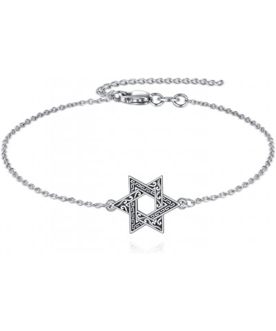 Star Of David Bracelet 925 Sterling Silver David Star Bracelet Jewish Jewelry Gifts For Women $15.68 Bracelets