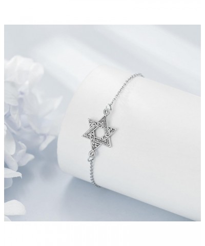 Star Of David Bracelet 925 Sterling Silver David Star Bracelet Jewish Jewelry Gifts For Women $15.68 Bracelets