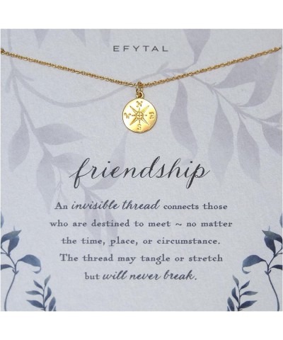 Friend Gifts, Sterling Silver or Gold Plated Compass Necklace for Bridesmaids, Friendship Gift for Bridesmaid, Gifts for Girl...