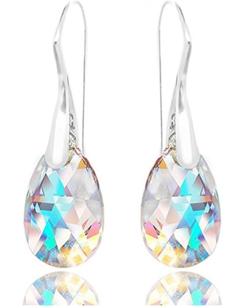 Teardrop Crystal Drop Dangle Earrings for Women Multicolor Boho Hoop Colorful Hook Christmas, 3*0.9cm $3.44 Earrings