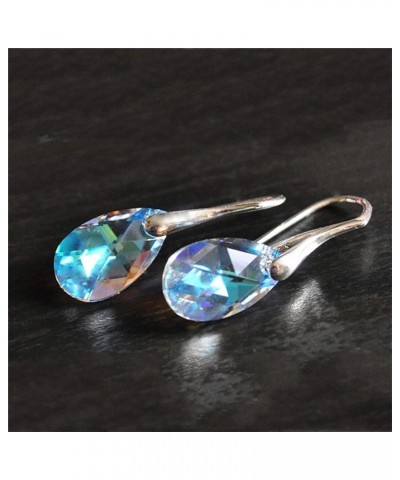 Teardrop Crystal Drop Dangle Earrings for Women Multicolor Boho Hoop Colorful Hook Christmas, 3*0.9cm $3.44 Earrings