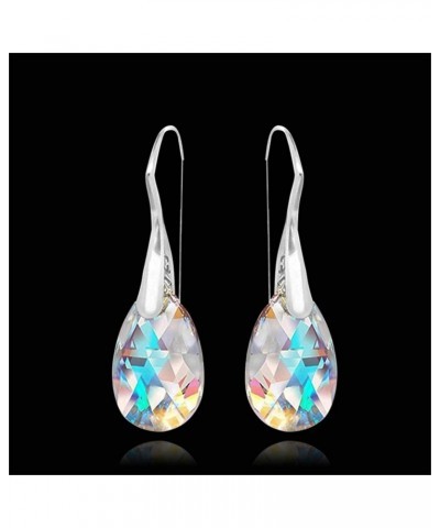 Teardrop Crystal Drop Dangle Earrings for Women Multicolor Boho Hoop Colorful Hook Christmas, 3*0.9cm $3.44 Earrings