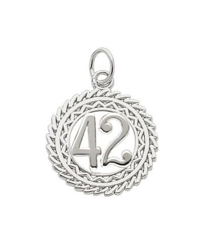 Number 42 Charm Sterling Silver $22.52 Bracelets