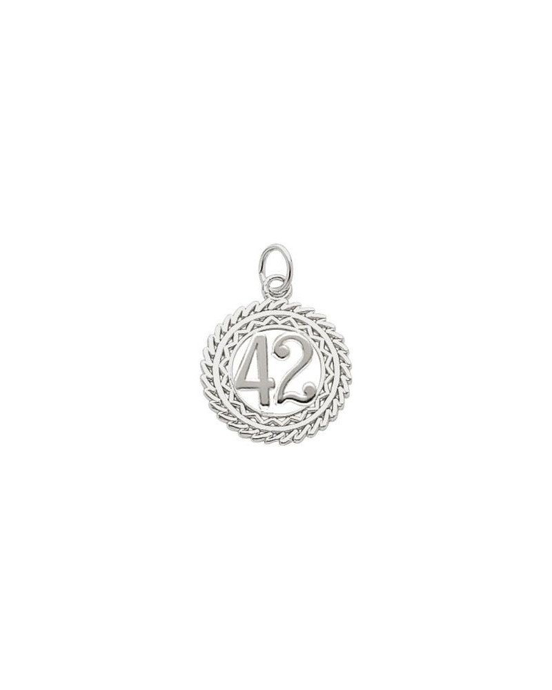 Number 42 Charm Sterling Silver $22.52 Bracelets