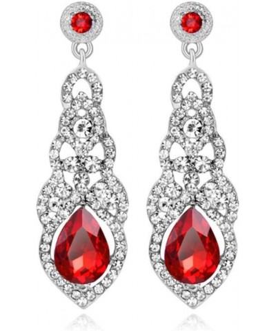 Cute Hollow Crystal Rhinestone Teardrop 8-Shaped Long Dangle Earrings for Women Fashion Strand Jewelry Style07 $7.50 Earrings