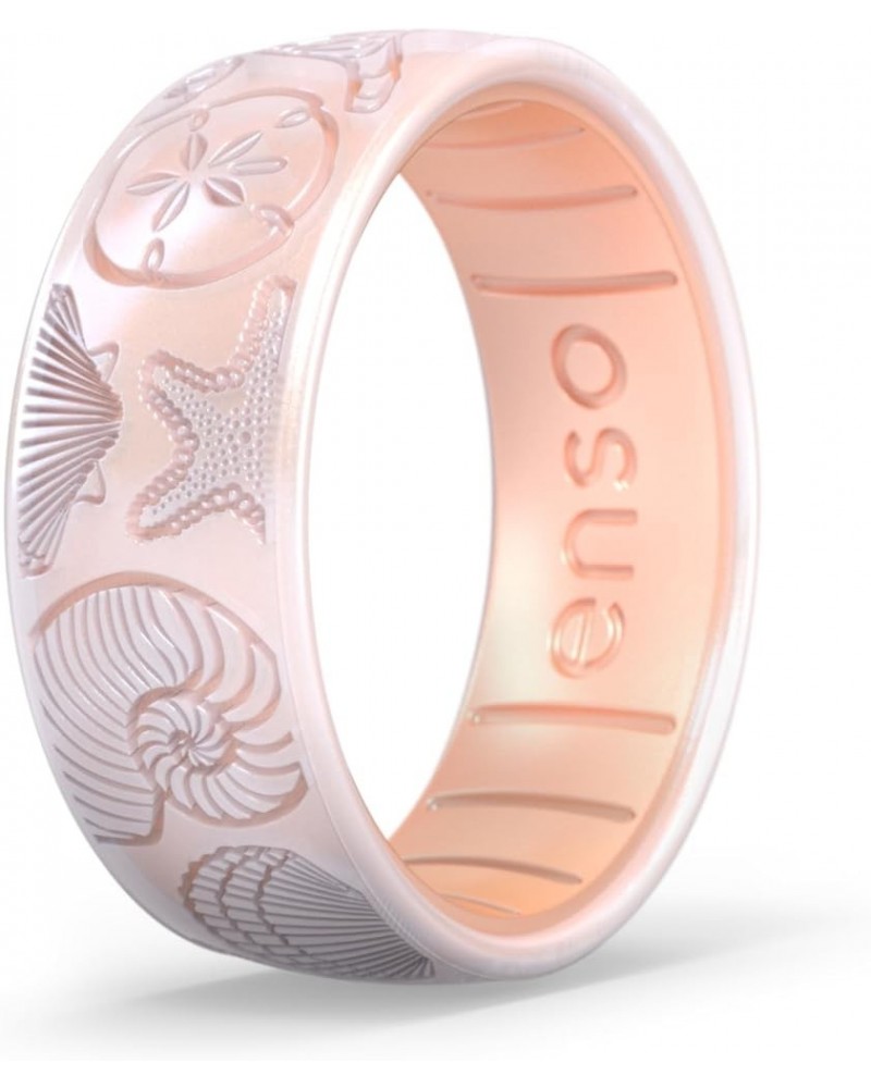 Etched Classic Silicone Rings - Comfortable and Flexible Design - 8mm Wide, 2.16 Thick She Sells Seashells 4 $24.29 Others