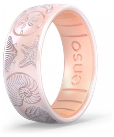 Etched Classic Silicone Rings - Comfortable and Flexible Design - 8mm Wide, 2.16 Thick She Sells Seashells 4 $24.29 Others