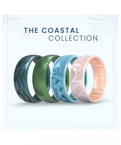 Etched Classic Silicone Rings - Comfortable and Flexible Design - 8mm Wide, 2.16 Thick She Sells Seashells 4 $24.29 Others