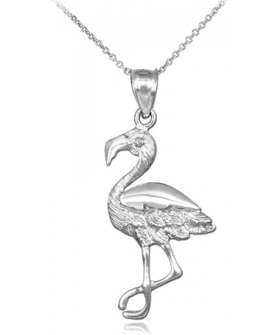 925 Sterling Silver Flamingo Charm Pendant Necklace $12.00 Necklaces