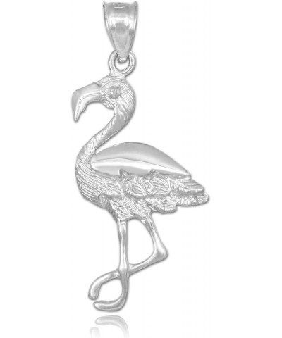 925 Sterling Silver Flamingo Charm Pendant Necklace $12.00 Necklaces