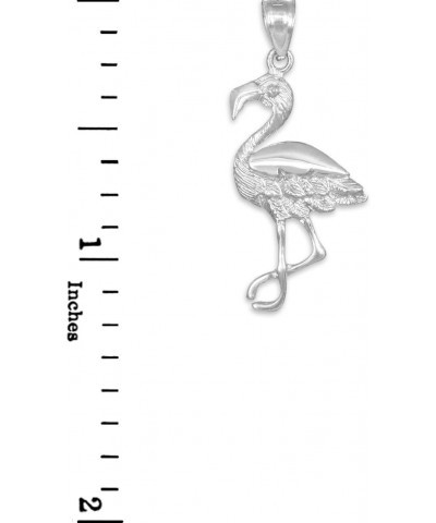 925 Sterling Silver Flamingo Charm Pendant Necklace $12.00 Necklaces