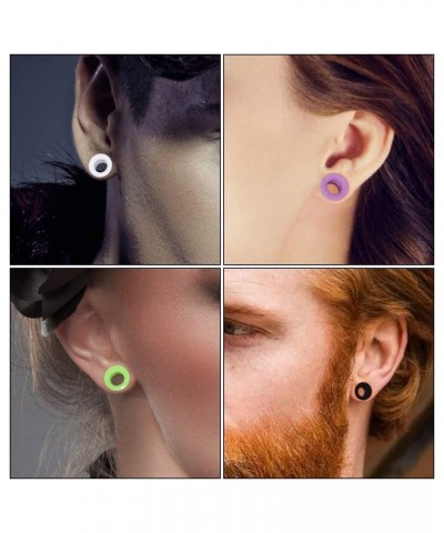 20pcs Tunnels Kit 2g-1" Silicone Ear Skin Gauges Plugs Ear Expander Stretching Set Thick Silicone - Black $9.17 Body Jewelry