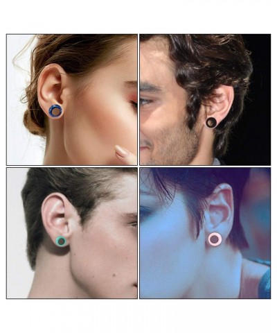 20pcs Tunnels Kit 2g-1" Silicone Ear Skin Gauges Plugs Ear Expander Stretching Set Thick Silicone - Black $9.17 Body Jewelry