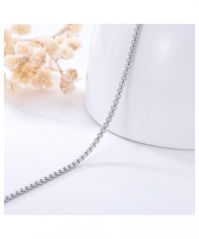 Genuine 925 Sterling Silver Round Box Chain Necklace for Men & Women Strong, Safe and Beautiful Rolo Link Chains 1.0MM - 3.0M...