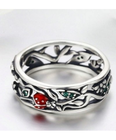 Sealinkea Hollow Ladybug Vine Leaf Ring Ring Classic Fashion Ladies Jewelry 10 $11.79 Rings