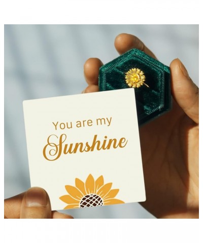 Story Jewellery Sunflower Ring for Women, Gold Plated Sunflower Ring for Girl, You Are My Sunshine Ring for Women, Birthday C...