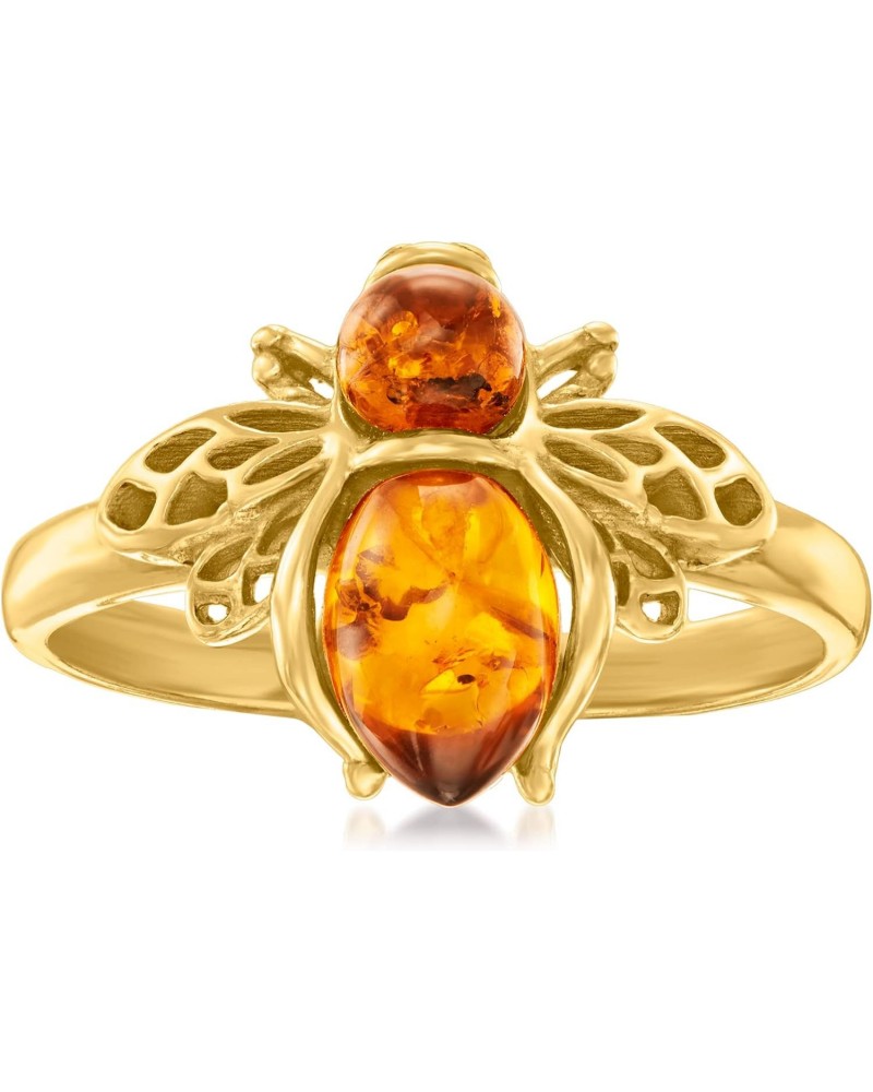 Amber Bumblebee Ring in 18kt Gold Over Sterling. Size 9 $34.05 Rings