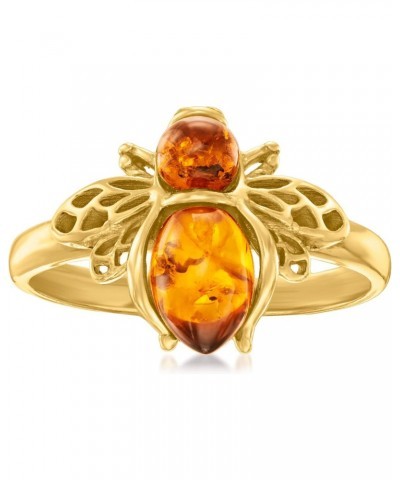 Amber Bumblebee Ring in 18kt Gold Over Sterling. Size 9 $34.05 Rings